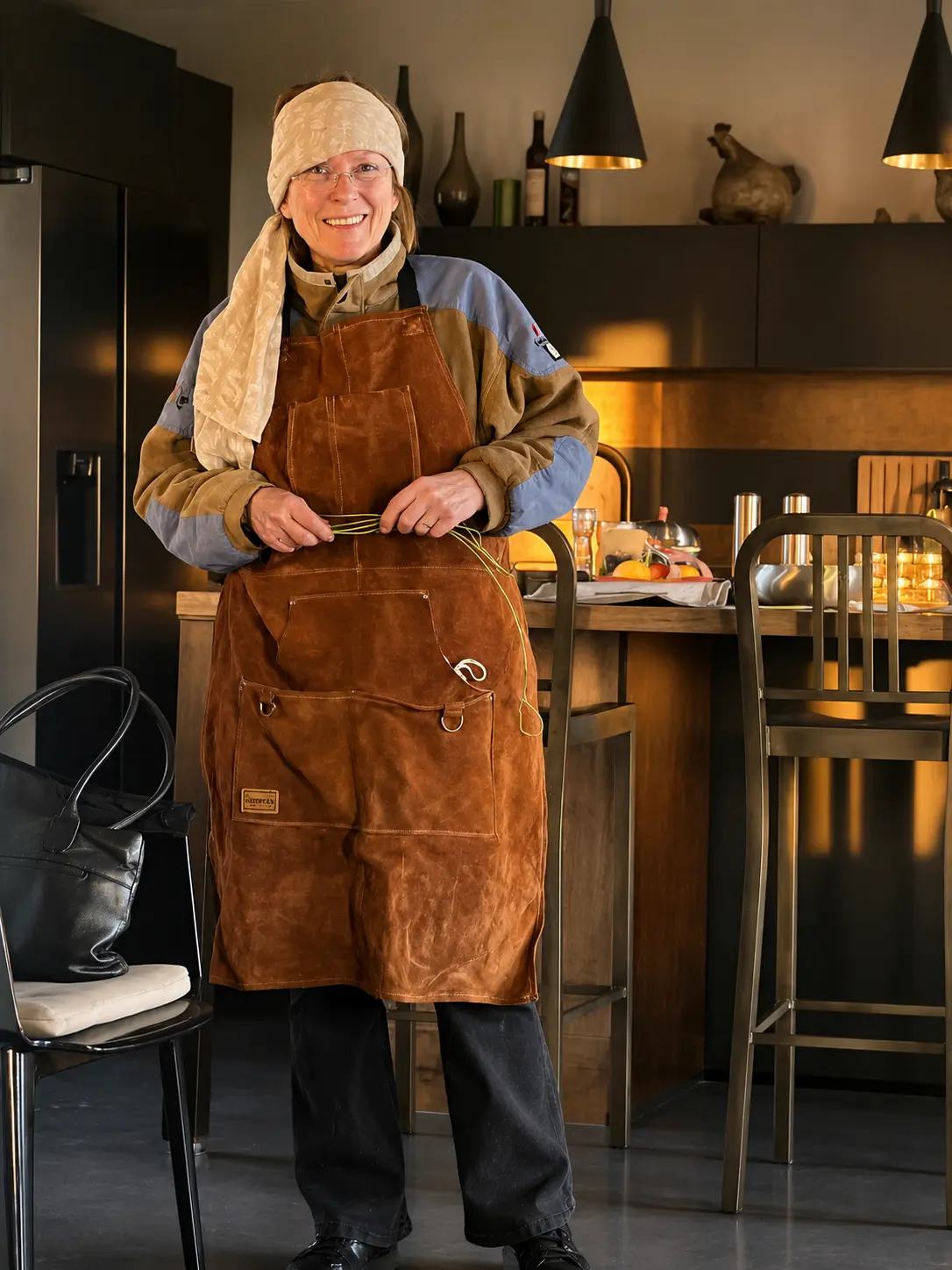 Marie-Noëlle Tessier dans son atelier