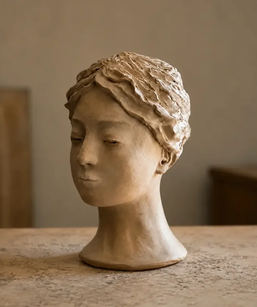 Portrait en grès — Marie-Noëlle Tessier