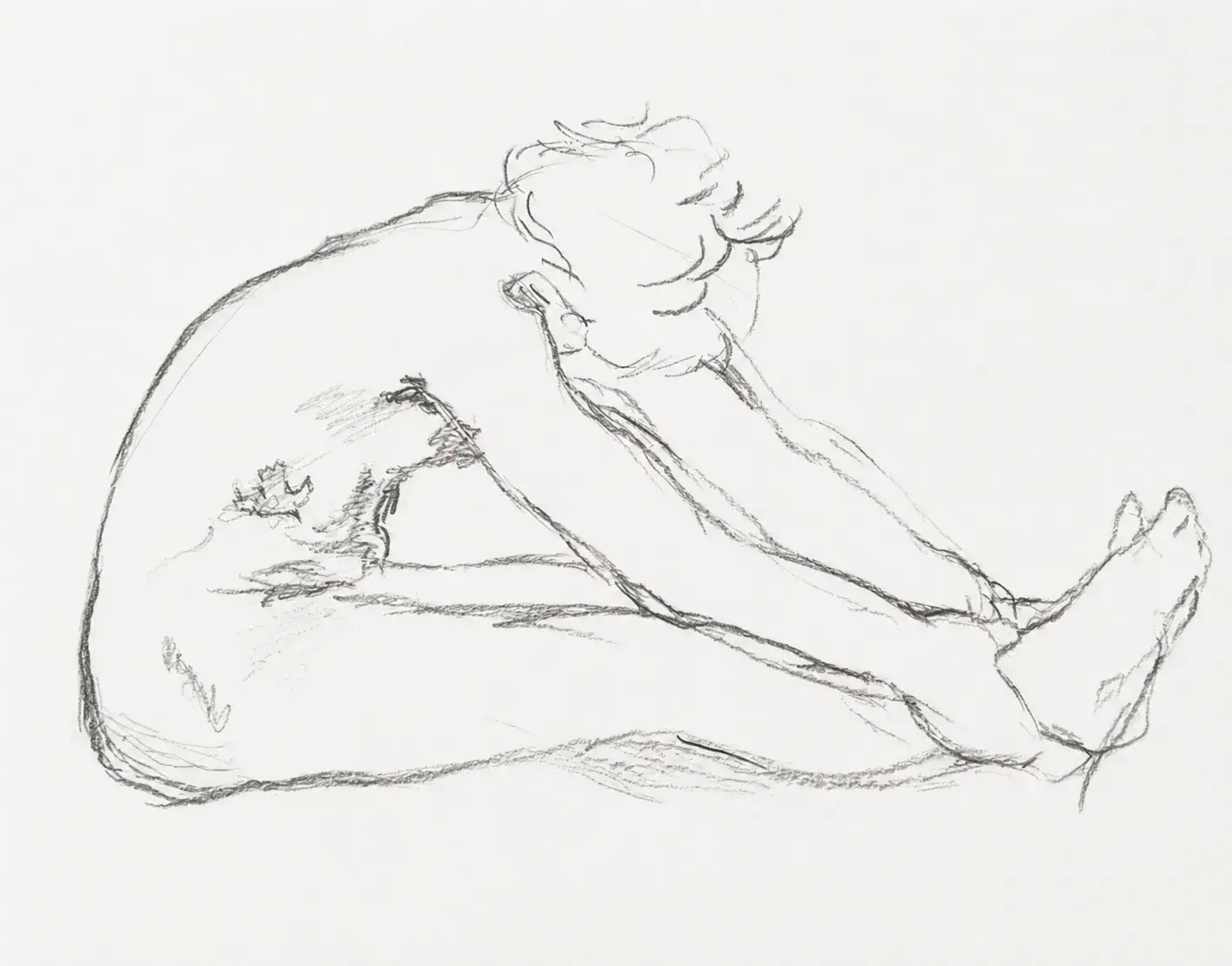 Croquis de posture sur modèle vivant, Robin — Marie-Noëlle Tessier