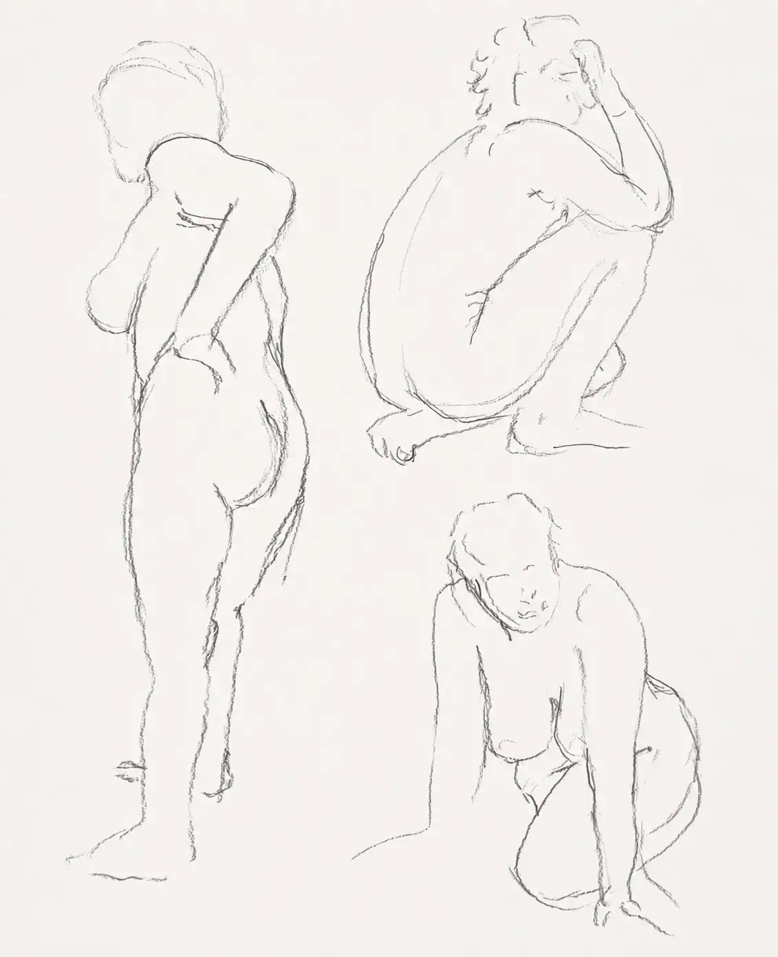 Recherche de postures au croquis — Marie-Noëlle Tessier